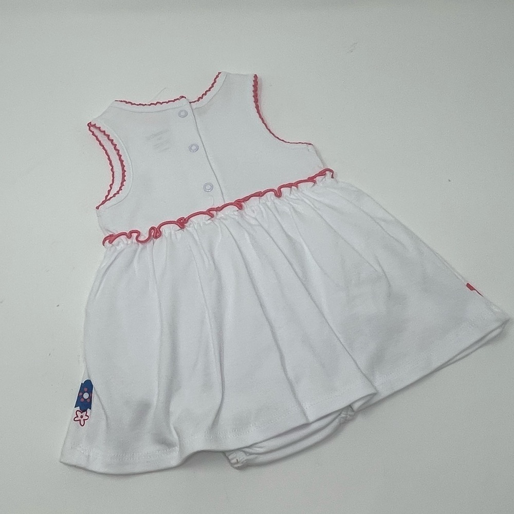 CARTERS AND ABSORBA PINK AND WHITE DRESSES AND TOP 6 MONTH SUMMER BABY GIRL - Picture 7 of 14